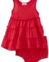 Splendid Littles Baby-girls Infant Tiered Dress and Bloomer, Punch, 18-24 Months