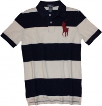 Polo Ralph Lauren Boys Striped Big Pony Polo, Cream Multi, Small (8) Polo Ralph Lauren Boys Striped Big Pony Polo, Cream Multi, Small (8)