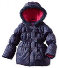 Pink Platinum Girls 7-16 Square Dot Puffer Jacket, Navy, 3T Pink Platinum Girls 7-16 Square Dot Puffer Jacket, Navy, 3T
