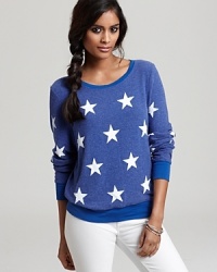 Bright stars lend patriotic punch to this slouchy WILDFOX sweatshirt. Bright stars lend patriotic punch to this slouchy WILDFOX sweatshirt.