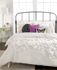 Shape your perfect space with this Sculpted Mums duvet cover set, showcasing beautiful textured flowers on a polished background for a fashion-forward look. Add bursts of color with an assortment of smart decorative pillows. Shape your perfect space with this Sculpted Mums duvet cover set, showcasing beautiful textured flowers on a polished background for a fashion-forward look. Add bursts of color with an assortment of smart decorative pillows.