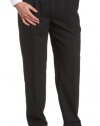 Louis Raphael LUXE Men's Washable 100% Wool Solid Pleated Hidden Extension Dress Pant