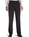 Louis Raphael Men's Poly Rayon Gabardine Solid Flat Front Dress Pant