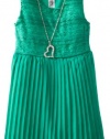 Beautees Girls 7-16 Baby Doll Dress, Emerald, Large