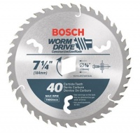 Bosch WD740B10 Worm Drive 7-1/4-Inch 40-Teeth ATB Finishing Saw Blade with 13/16-Inch Diamond Knockout