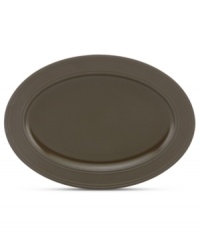 Elegance comes easy with the Fair Harbor oval platter. Durable stoneware in an warm mocha hue is half glazed, half matte and totally timeless. From the kate spade new york dinnerware collection. Elegance comes easy with the Fair Harbor oval platter. Durable stoneware in an warm mocha hue is half glazed, half matte and totally timeless. From the kate spade new york dinnerware collection.