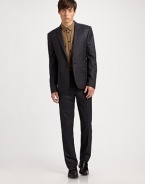 A new standard in dressing is cut with slim, modern lines in premier wool. Pair it with the Donnie Suiting Pants, chinos or even jeans. Two-button closureChest welt, waist flap pocketsRear double flapsFully linedWoolDry cleanImported