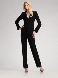 A wardrobe essential in a multi-season fabric, with a notched collar and flap pockets. Slit cuffs Fully lined Wool/elastene; dry clean Made in ItalyOUR FIT MODEL RECOMMENDS ordering true size.. A wardrobe essential in a multi-season fabric, with a notched collar and flap pockets. Slit cuffs Fully lined Wool/elastene; dry clean Made in ItalyOUR FIT MODEL RECOMMENDS ordering true size..