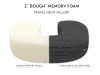 Z by Malouf TRAVEL SIZE Memory Foam Molded Neck Pillow - Luxurious Washable Cover