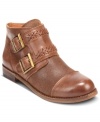 Braided detail on the straps across the vamp of Lucky Brand's Dakar booties give this rugged style an interesting, detailed look.