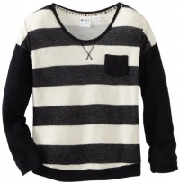 Roxy Kids Girls 7-16 Back Again Long Sleeve Shoulder Top, Metro Oatmeal Stripe, Large Roxy Kids Girls 7-16 Back Again Long Sleeve Shoulder Top, Metro Oatmeal Stripe, Large