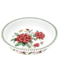 More than pretty, this porcelain pie dish transitions brilliantly from oven to table and has everything you love – colorful blooms, triple-leaf accents – about Portmeirion's Botanic Garden dinnerware. More than pretty, this porcelain pie dish transitions brilliantly from oven to table and has everything you love – colorful blooms, triple-leaf accents – about Portmeirion's Botanic Garden dinnerware.