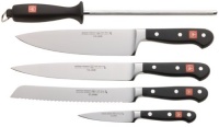 Wusthof Classic 5-Piece Deluxe Cook's Set with Bonus Block and Shears Wusthof Classic 5-Piece Deluxe Cook's Set with Bonus Block and Shears
