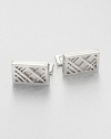 A handsome accessory to any dress wardrobe in an engraved check pattern.BrassT-bar clasp¾ x ½Imported