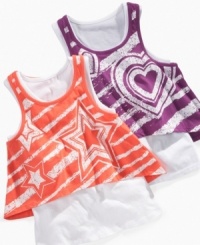 Pretty in pairs. She can match the comfy cami and eye-catching crop top of this twofer from So Jenni to make herself a true style star. Pretty in pairs. She can match the comfy cami and eye-catching crop top of this twofer from So Jenni to make herself a true style star.