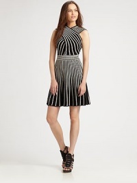 An irresistible pattern gives this knit dress instant appeal. The flattering top offers a touch of whimsy.Crossover topSleevelessPull-on styleAbout 22 from natural waist56% viscose/24% polyester/10% wool/10% acrylic Dry cleanMade in Italy Model shown is 5'11 (180cm) wearing US size 4. Additional Information Women's Premier Designer & Contemporary Size Guide An irresistible pattern gives this knit dress instant appeal. The flattering top offers a touch of whimsy.Crossover topSleevelessPull-on styleAbout 22 from natural waist56% viscose/24% polyester/10% wool/10% acrylic Dry cleanMade in Italy Model shown is 5'11 (180cm) wearing US size 4. Additional Information Women's Premier Designer & Contemporary Size Guide