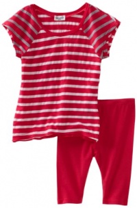 Splendid Littles Baby-girls Infant Stripe Mix Tunic And Legging Set, Azalea, 12-18 Months