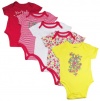 DKNY Baby Girls/Newborn 5pc Short Sleeve Vintage Flower Bodysuits sizes 0-9M