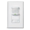 Leviton PR180-1LW Decora 500W Incandescent, 400VA, Passive Infrared Wall Switch Occupancy Sensor, Single Pole and 3-Way, White