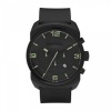 Diesel Gents Black Ion Plated Watch with Rubber Strap