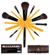 SHANY Cosmetics Urban Gal Collection Brush Set (9 Piece Natural Brushes with Roll-Up Pouch), 13 Ounce