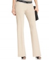 Calvin Klein's pants are rendered in a stylish bootcut silhouette to keep you looking tip-top on the clock and off.
