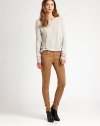 Embrace effortlessly chic vibes in these ultra-stretchy skinnies with a supremely soft finish. THE FITSkinny fitMedium rise, about 8Inseam, about 29THE DETAILSButton closureZip flyFour-pocket style70% Tencel/28% cotton/2% elastaneMachine washMade in USA of imported fabricModel shown is 5'10 (177cm) wearing US size 4.