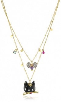 Betsey Johnson Morocco Adventure Cat and Mouse 2-Row Necklace