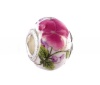 Pandora Style Charm Bead (Z62) Murano / Lampwork Style Glass (14mm x 10mm) (fits Troll too) ~ Solid Single Core Design