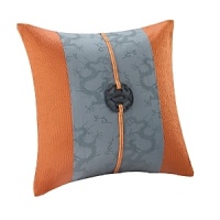 Throughout the bed, Copper contrasts perfectly with Grey, and both colors are gently accented with Taupe. A Copper duvet in hammered silk adds additional texture and sheen to the ensemble. The Natori Dragon is used throughout - from the chic embroidered cuff to the jacquard woven dragon motif of the sheets. The Dragon further accents the carpet stitch embroidery on the bed runner. Decorative pillows highlighted by wood Tsubas, carved bone detailing and yarn dyed tassels complete the Bushido unity of this truly Natori bed. Throughout the bed, Copper contrasts perfectly with Grey, and both colors are gently accented with Taupe. A Copper duvet in hammered silk adds additional texture and sheen to the ensemble. The Natori Dragon is used throughout - from the chic embroidered cuff to the jacquard woven dragon motif of the sheets. The Dragon further accents the carpet stitch embroidery on the bed runner. Decorative pillows highlighted by wood Tsubas, carved bone detailing and yarn dyed tassels complete the Bushido unity of this truly Natori bed.
