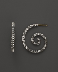 Lagos Sterling Silver Caviar Swirl Large Hoop Earrings Lagos Sterling Silver Caviar Swirl Large Hoop Earrings