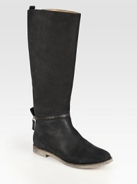 Instantly cool design of burnished leather, with a zip-off shaft for an optional ankle boot silhouette. Stacked heel, 1½ (40mm)Shaft, 16Leg circumference, 16Leather upperAnkle zipperLeather liningRubber solePadded insoleMade in Italy Instantly cool design of burnished leather, with a zip-off shaft for an optional ankle boot silhouette. Stacked heel, 1½ (40mm)Shaft, 16Leg circumference, 16Leather upperAnkle zipperLeather liningRubber solePadded insoleMade in Italy
