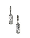 Less is more. Givenchy's drop earrings may be small in stature, but thanks to their dazzling crystal details, they make a major impact in terms of glamour! Crafted in hematite tone mixed metal. Approximate drop: 1 inch.