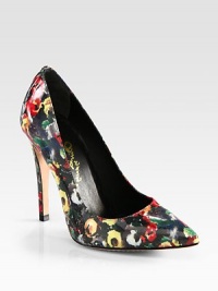 Painted flowers cover this point toe silhouette of luminous patent leather for a feminine effect. Self-covered heel, 4½ (115mm)Painted floral patent leather upperPoint toeLeather lining and solePadded insoleImported Painted flowers cover this point toe silhouette of luminous patent leather for a feminine effect. Self-covered heel, 4½ (115mm)Painted floral patent leather upperPoint toeLeather lining and solePadded insoleImported
