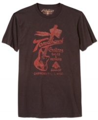 Get a new riff on casual style with this cool graphic tee from Lucky Brand Jeans. Get a new riff on casual style with this cool graphic tee from Lucky Brand Jeans.