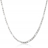 Men's 14k White Gold 2.2mm Figaro Chain Necklace, 20