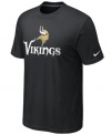 From the pre-game to after-party, show off your Minnesota Vikings pride in this NFL football t-shirt from Nike.