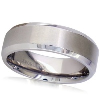 7mm Beveled Edge Comfort Fit Titanium Wedding Band ( Available Ring Sizes 8-12 1/2) 7mm Beveled Edge Comfort Fit Titanium Wedding Band ( Available Ring Sizes 8-12 1/2)