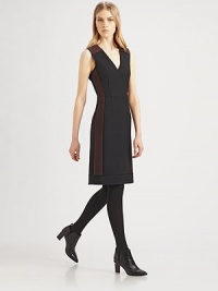 Subtle colorblock details elevate this artfully tailored wool-blend silhouette.V necklineSleevelessPanel constructionBack zipSilk liningAbout 22 from natural waist76% wool/24% nylonDry cleanMade in ItalyModel shown is 5'9½ (176cm) wearing US size 4. Subtle colorblock details elevate this artfully tailored wool-blend silhouette.V necklineSleevelessPanel constructionBack zipSilk liningAbout 22 from natural waist76% wool/24% nylonDry cleanMade in ItalyModel shown is 5'9½ (176cm) wearing US size 4.