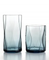 The crystalline blue of the Bormioli Rocco's Nettuno Blue collection of drinking glasses recalls tranquil waters of Tyrrhenian Sea, on which the ancient town of Nettuno (Neptune in Italian) is located. The silhouette and the lines of the double old-fashioned (shown right) are definitely Italian in design and lend an air of casual sophistication.
