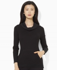 Lauren by Ralph Lauren's supremely lightweight waffle-knit and oversized hood make this chic pullover a must-have you'll love to live in. (Clearance)