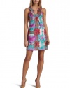 Laundry by Shelli Segal Women's Pressed Flowers Printed Silk Dress