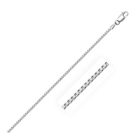 1.3mm Sterling Silver Rhodium Plated Box Chain 1.3mm Sterling Silver Rhodium Plated Box Chain