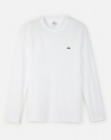 Lacoste Men's Long Sleeve Pima Jersey Crewneck T-shirt White, Size XL