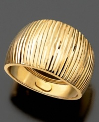 Style that stands out. This striking diamond-cut ring is crafted in 14k gold. Style that stands out. This striking diamond-cut ring is crafted in 14k gold.