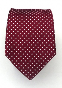 100% Silk Woven Crimson Pindot Skinny Tie 100% Silk Woven Crimson Pindot Skinny Tie