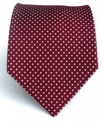 100% Silk Woven Crimson Pindot Tie 100% Silk Woven Crimson Pindot Tie