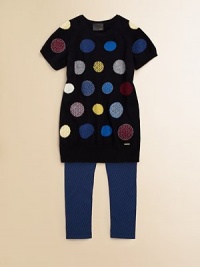 She'll go dotty for this cozy sweater dress featuring tiny Fendi logos and bold hues.Ribbed crewneckShort sleeves with ribbed cuffsPull-on style47% virgin wool/30% viscose/15% polyamide/8% cashmereDry cleanMade in Italy of imported fabric She'll go dotty for this cozy sweater dress featuring tiny Fendi logos and bold hues.Ribbed crewneckShort sleeves with ribbed cuffsPull-on style47% virgin wool/30% viscose/15% polyamide/8% cashmereDry cleanMade in Italy of imported fabric