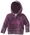 Roxy Kids Baby-Girls Infant Sandbox Fleece Zip Front Hoodie, Deep Purple, 24 Months