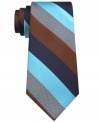 Punch up your dress look with the cool color palette and modern skinny styling of this Ben Sherman tie.